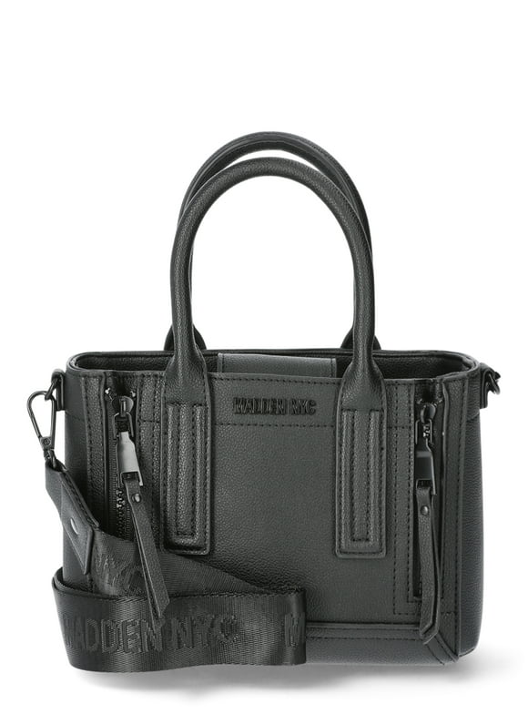 Madden NYC Women's Mini Zipper Satchel with Embellished Pouch