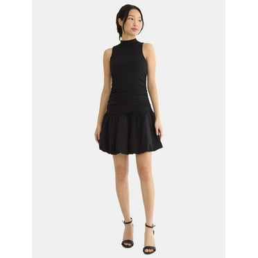 Madden NYC Women's Mock Neck Bubble Dress