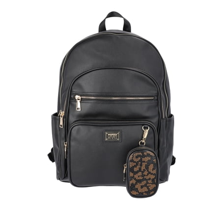 Madden NYC Women's Multi Pocket 17" Dome Backpack, Black