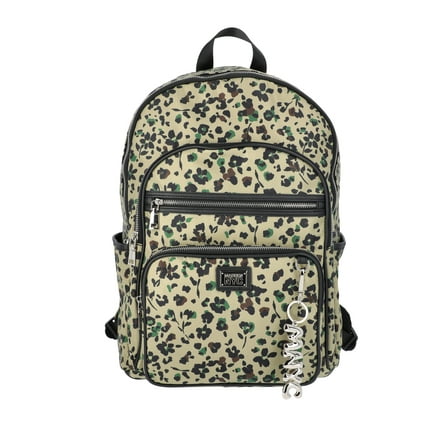 Madden NYC Women's Multi Pocket 17" Dome Backpack, Floral Cheetah