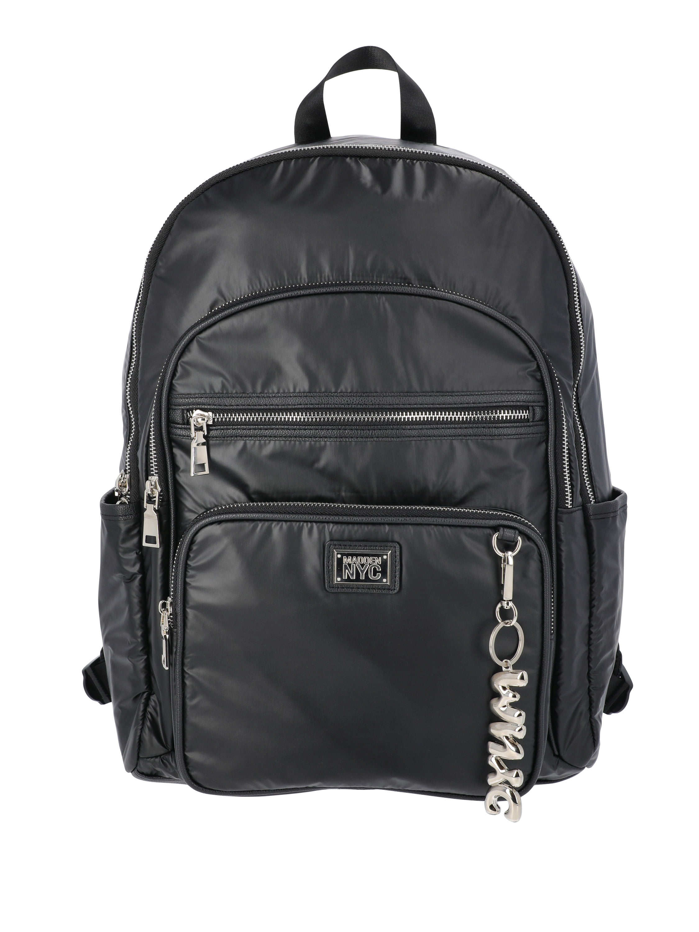 Madden NYC Women's Multi Pocket 17" Dome Backpack, Puffy Black