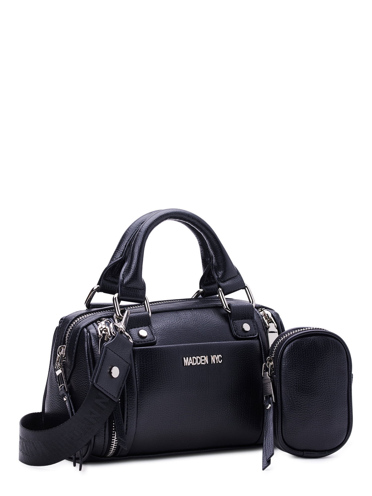 Madden NYC Women's Multi Zipper Barrel Handbag, Oil Slick