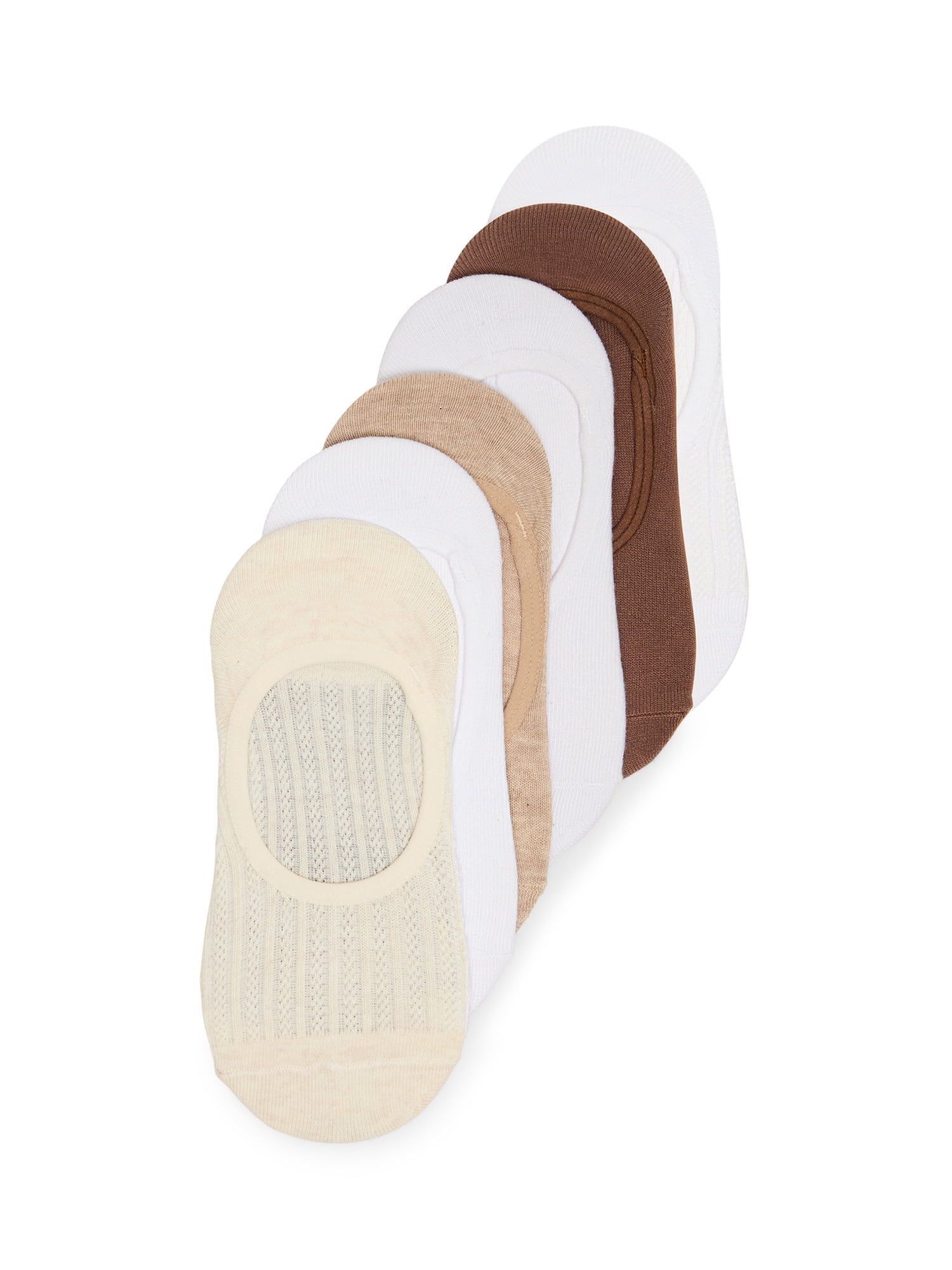 Madden NYC Women's No-Show Liners, 6-Pack, Fits Shoe Size 5-10