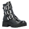 thumbnail image 1 of Madden NYC Women's Faux Leather Buckle Combat Boots, 1 of 3