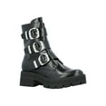 thumbnail image 1 of Madden NYC Women's Faux Leather Buckle Combat Boots, 1 of 3
