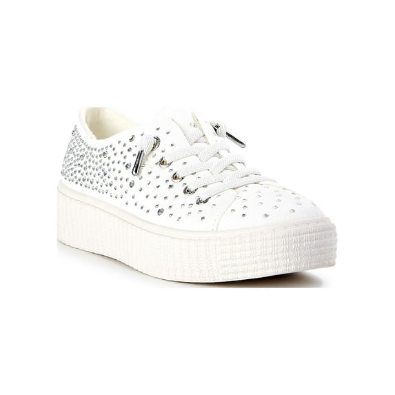 Madden NYC; Women's Platform Sneakers Soft Lining & Padded Footbed, 1 1/2" Platform Heel, Black,8