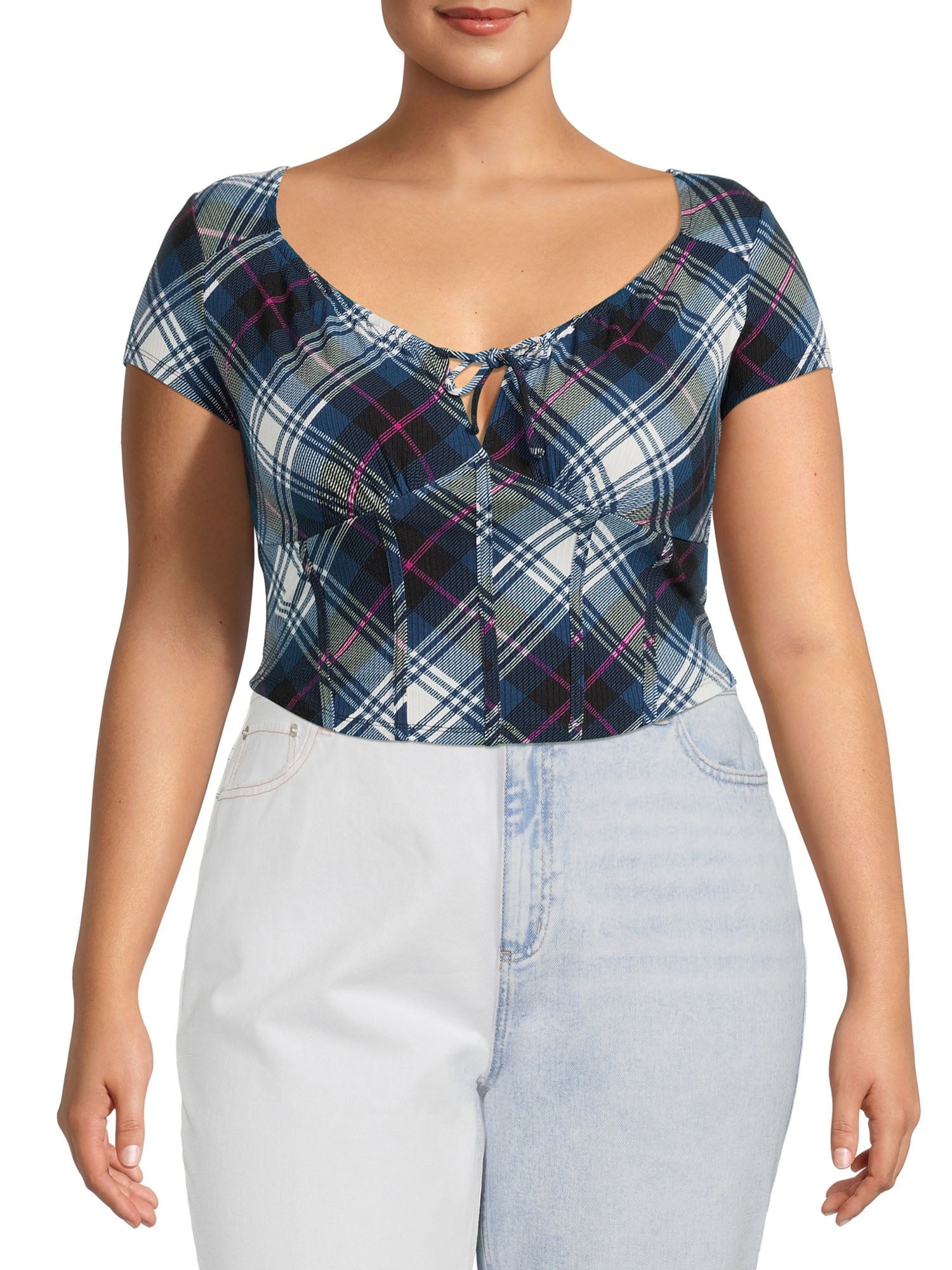 Madden NYC Women's Plus Size Corset Top