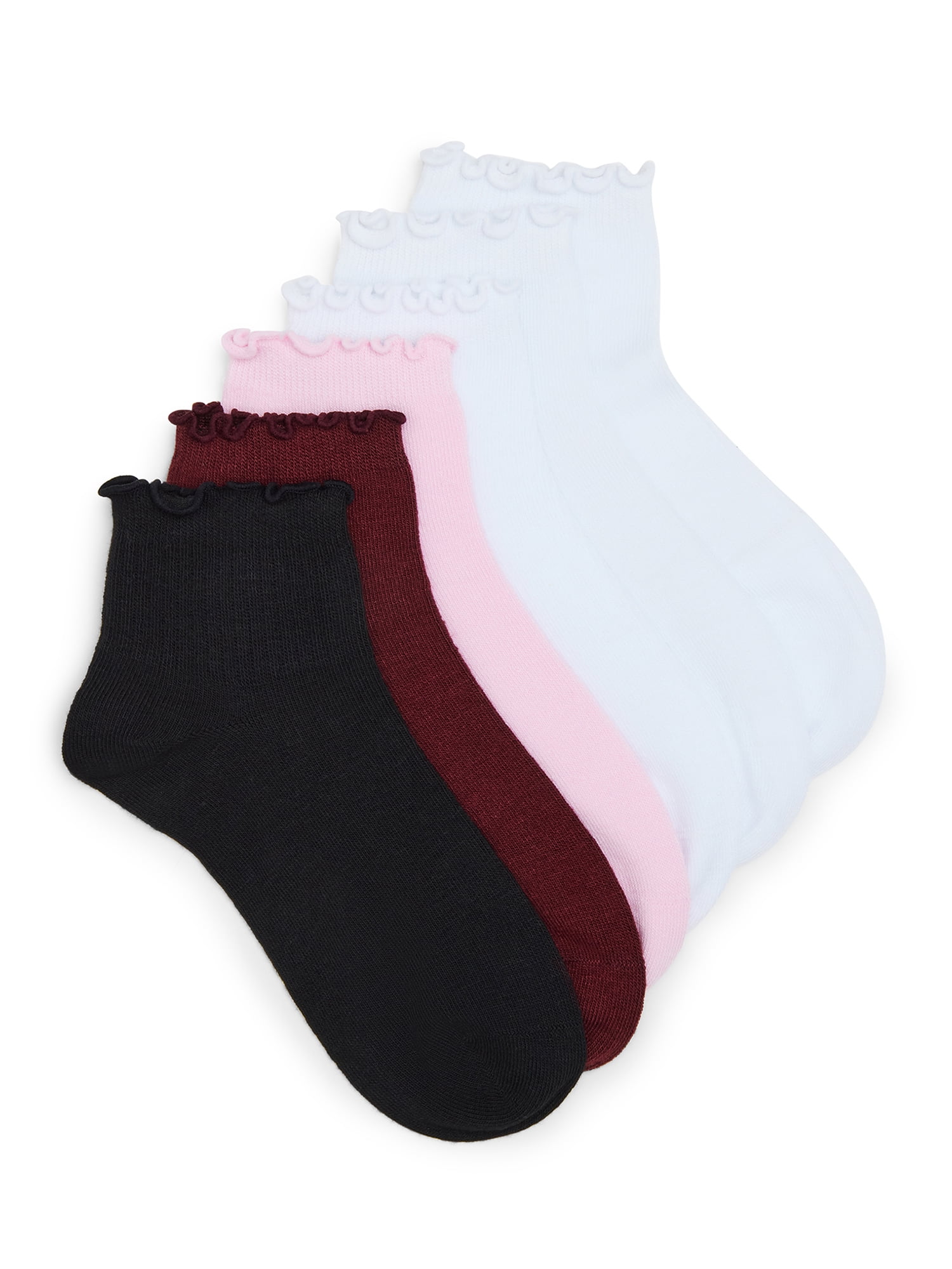 Madden NYC Women's Quarter Sock, 6-Pack, Fits Shoe Size 5-10