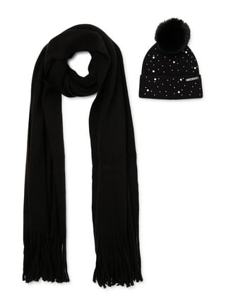 Besufy Warm Keeping Scarf Autumn Winter Adult Women Solid Fleece Scarf Warm  Shawl Outdoor Neck Wrap Black 