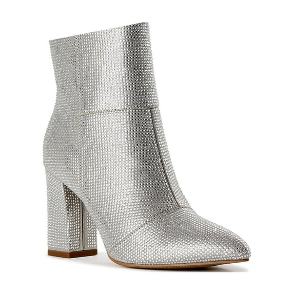 Madden NYC Women's Rhinestone Pointed Toe Booties