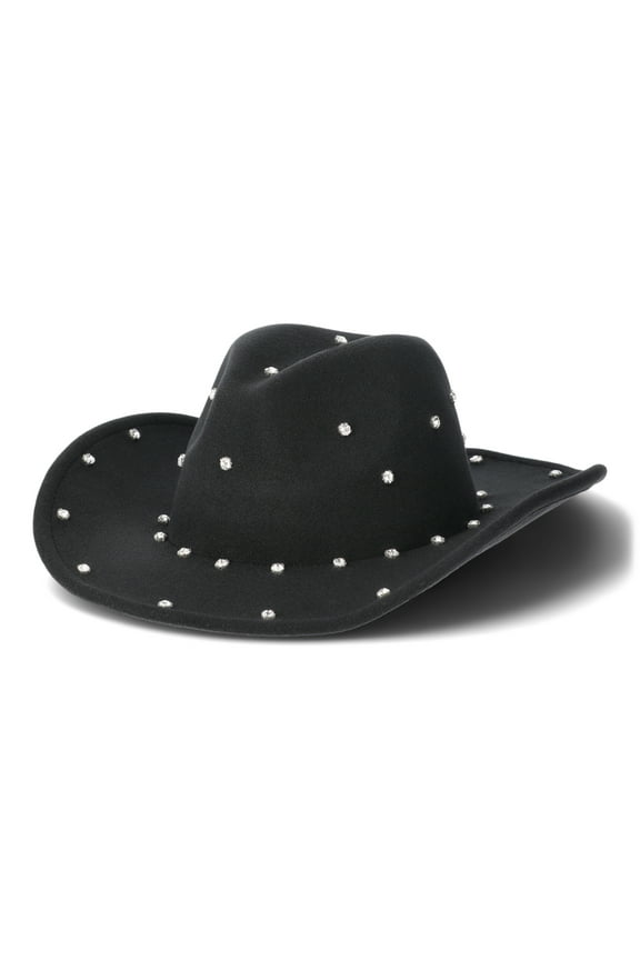 Women’s Rhinestone Studded Cowboy Hat