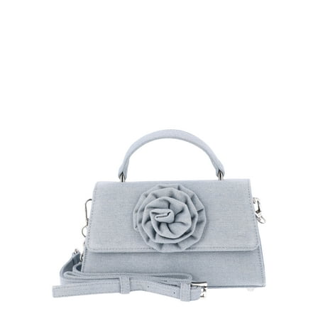 Madden NYC Women's Rosette Top Handle Handbag, Denim