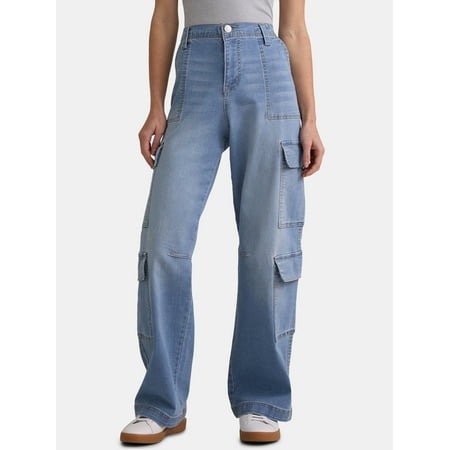 Madden NYC Women’s Skater Cargo Jeans, 29" Inseam, Sizes XXS-XXL