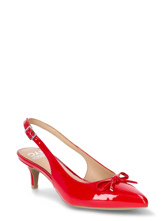 Women's Kitten Heel Slingback Shoes