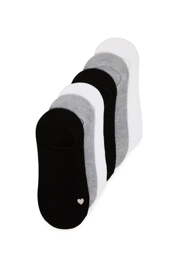 Women's Sneaker Liners, 6-Pack, Fits Shoe Size 5-10