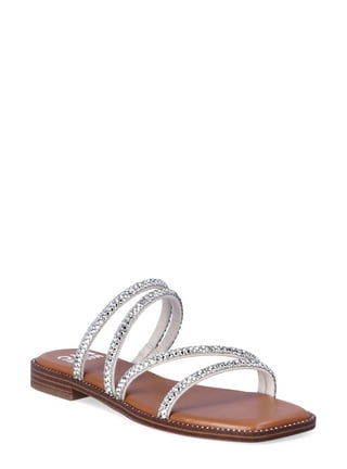 Womens Slides in Womens Sandals Silver Walmart