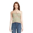 thumbnail image 1 of Madden NYC Women's Striped Neck Tie Sweater Top, Sizes XS-3XL, 1 of 5