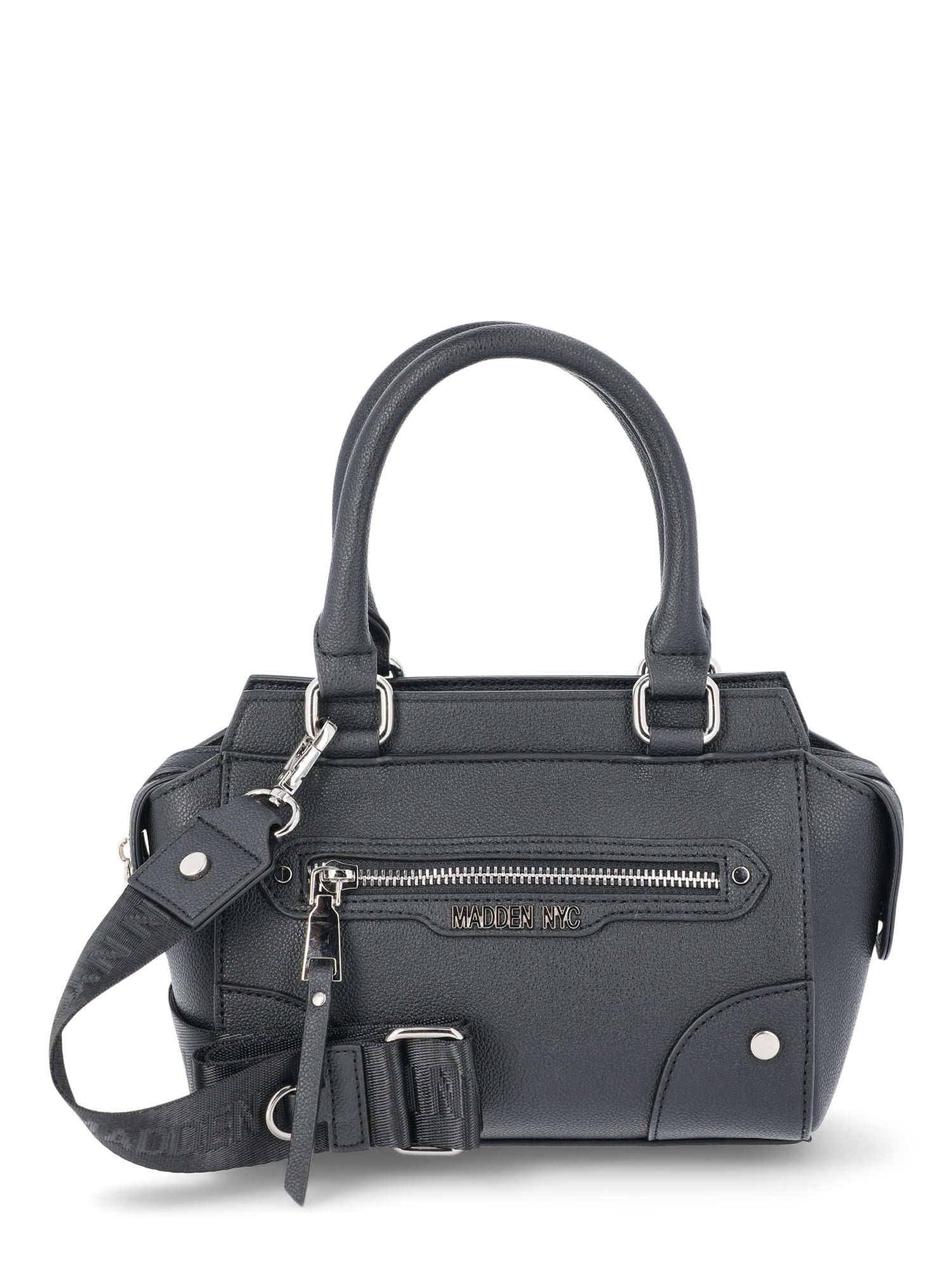 Madden NYC Women's Structured Double Handle Handbag, Black