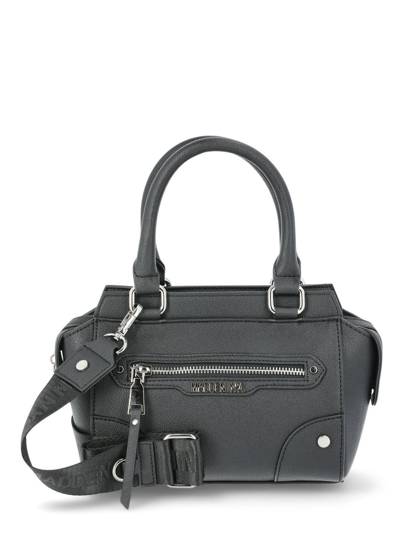 ＜BUILDING BLOCK＞LADY PURSE/ハンドバッグ Madden NYC Women's Structured Double Handle Handbag, Black
