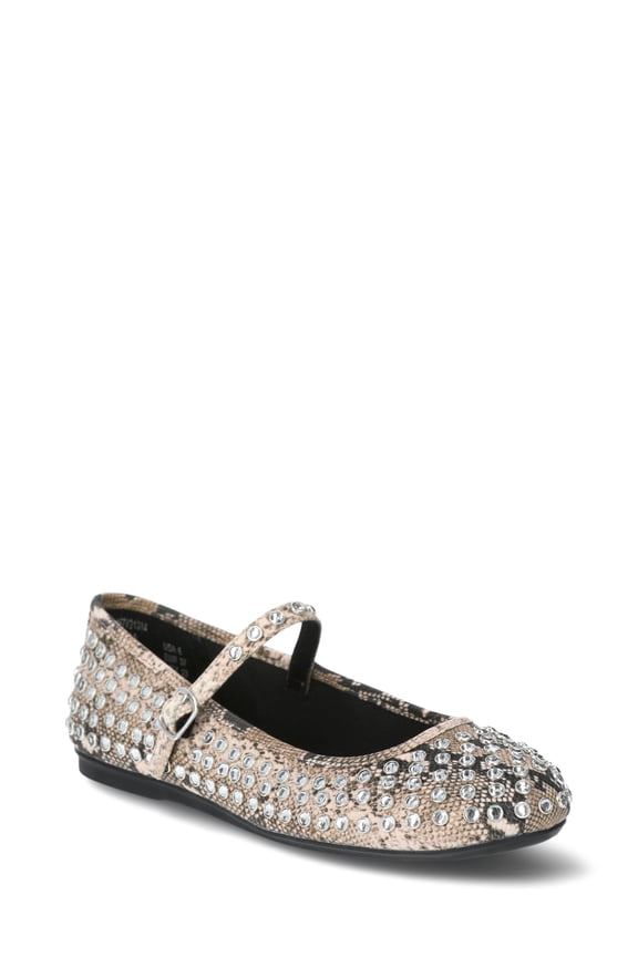 Women's Studded Mary Jane Flat