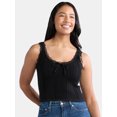 thumbnail image 1 of Madden NYC Women's Sweater Tank Top with Lace Trim, Sizes XXS-XXL, 1 of 5