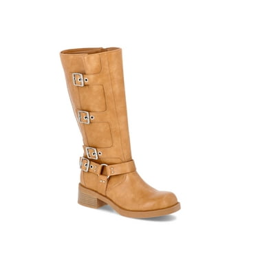 Madden NYC Women's Faux Leather Tall Moto Boots