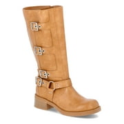 MADDEN NYC Women's Faux Leather Tall Moto Boots