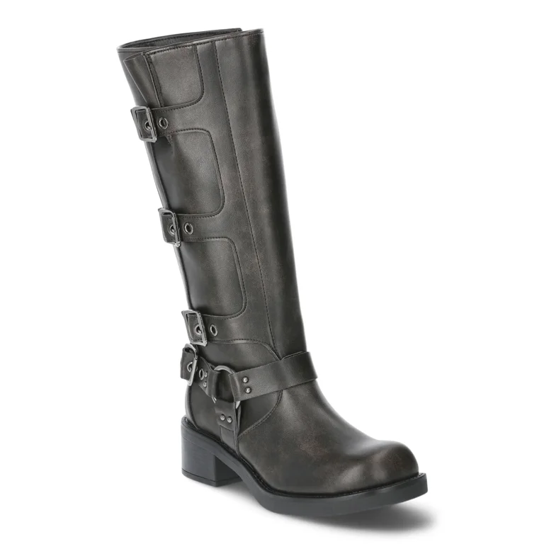 Madden NYC Women s Tall Moto Buckle Boots Sizes 6 11 Walmart