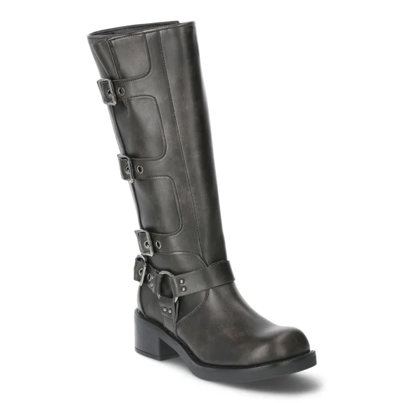 Madden NYC Women's Faux Leather Tall Moto Boots
