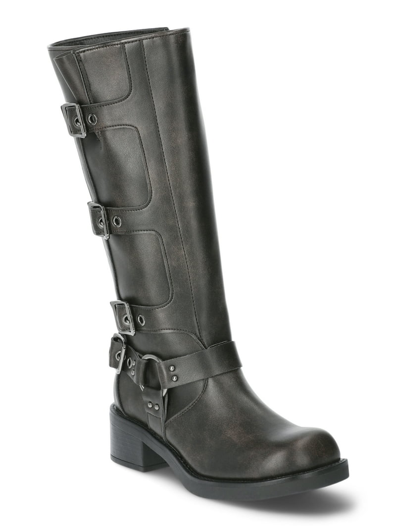 Madden NYC Women's Faux Leather Tall Moto Boots