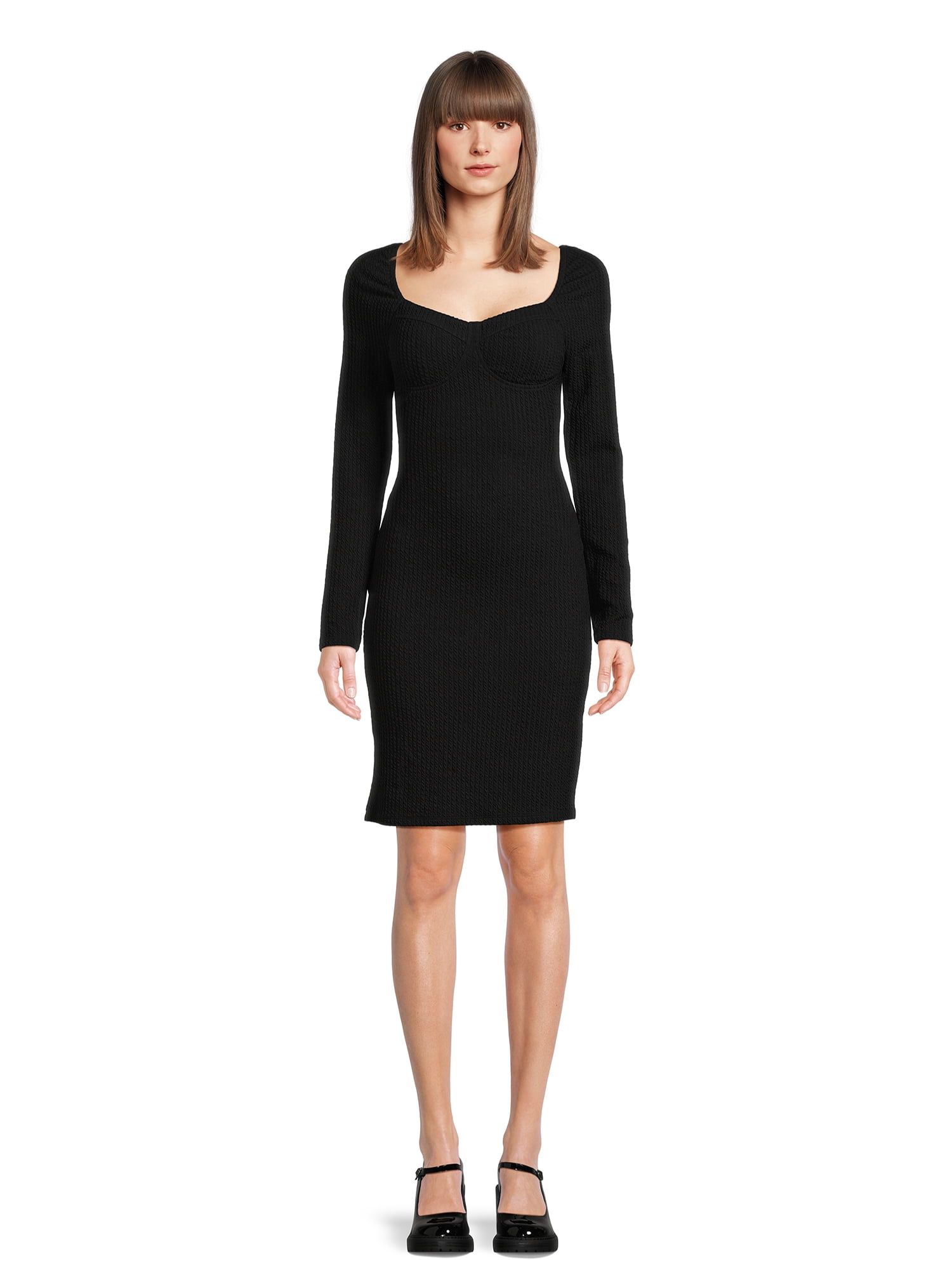 Madden NYC Flocked Dress Women s