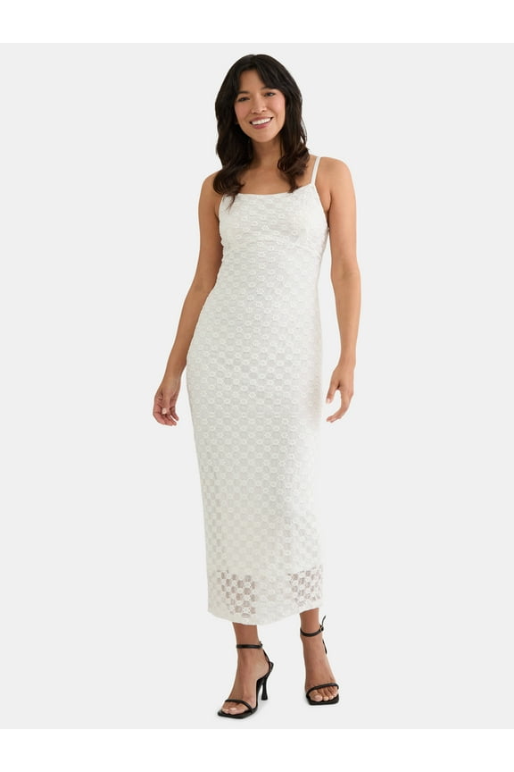 Women's Textured Lace Midi Dress, Sizes XXS-XXL