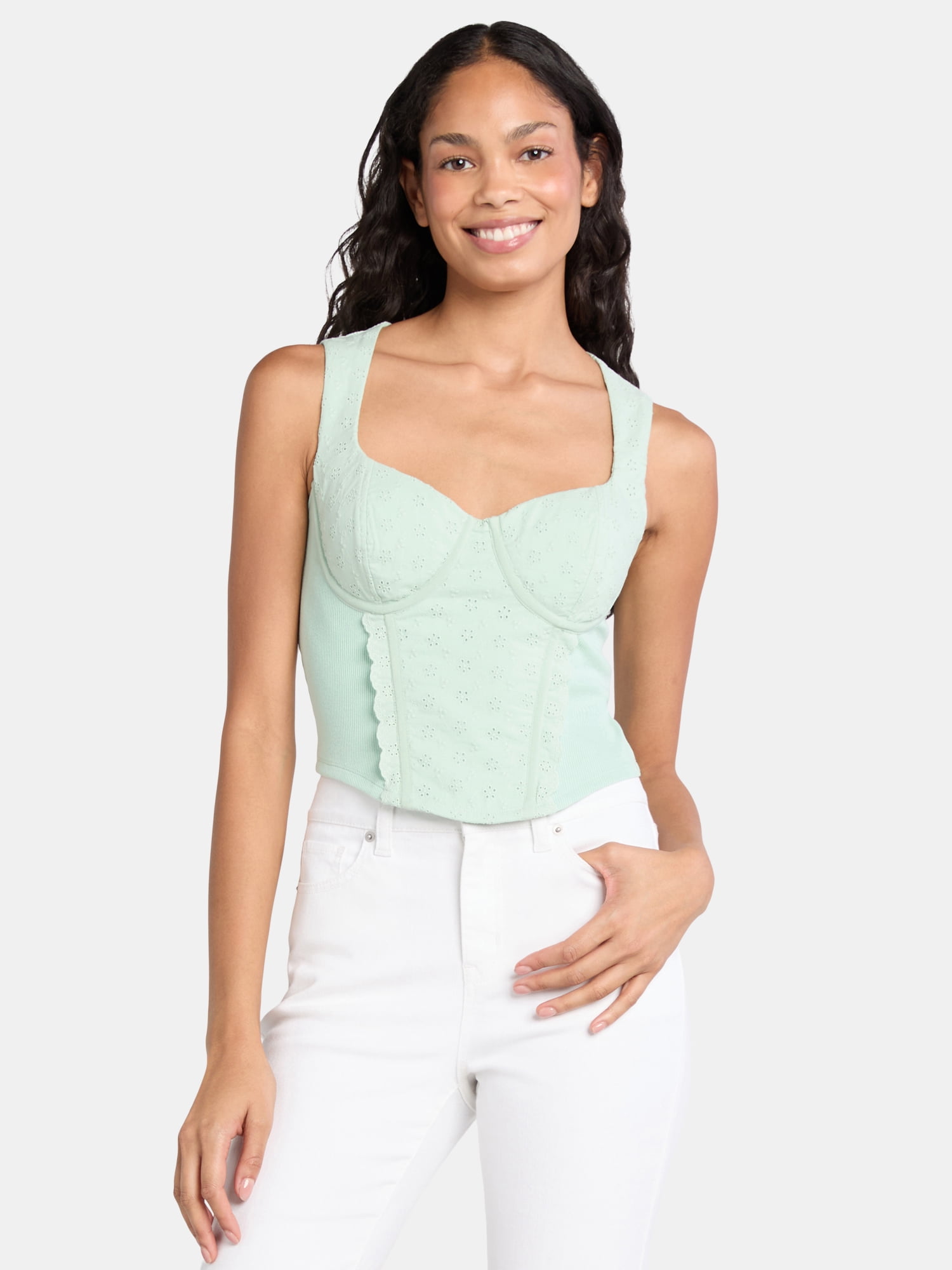 Madden NYC Women's Tie Back Corset Top, Sizes XXS-XXL - Walmart.com