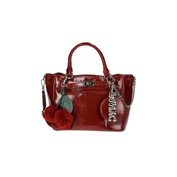 Madden NYC Women's Top Handle Satchel Handbag, Mulberry