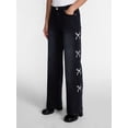thumbnail image 1 of Madden NYC Women’s Ultra 90's Jeans with Bow Embroidery, 32'' Inseam, Sizes 00-18, 1 of 5