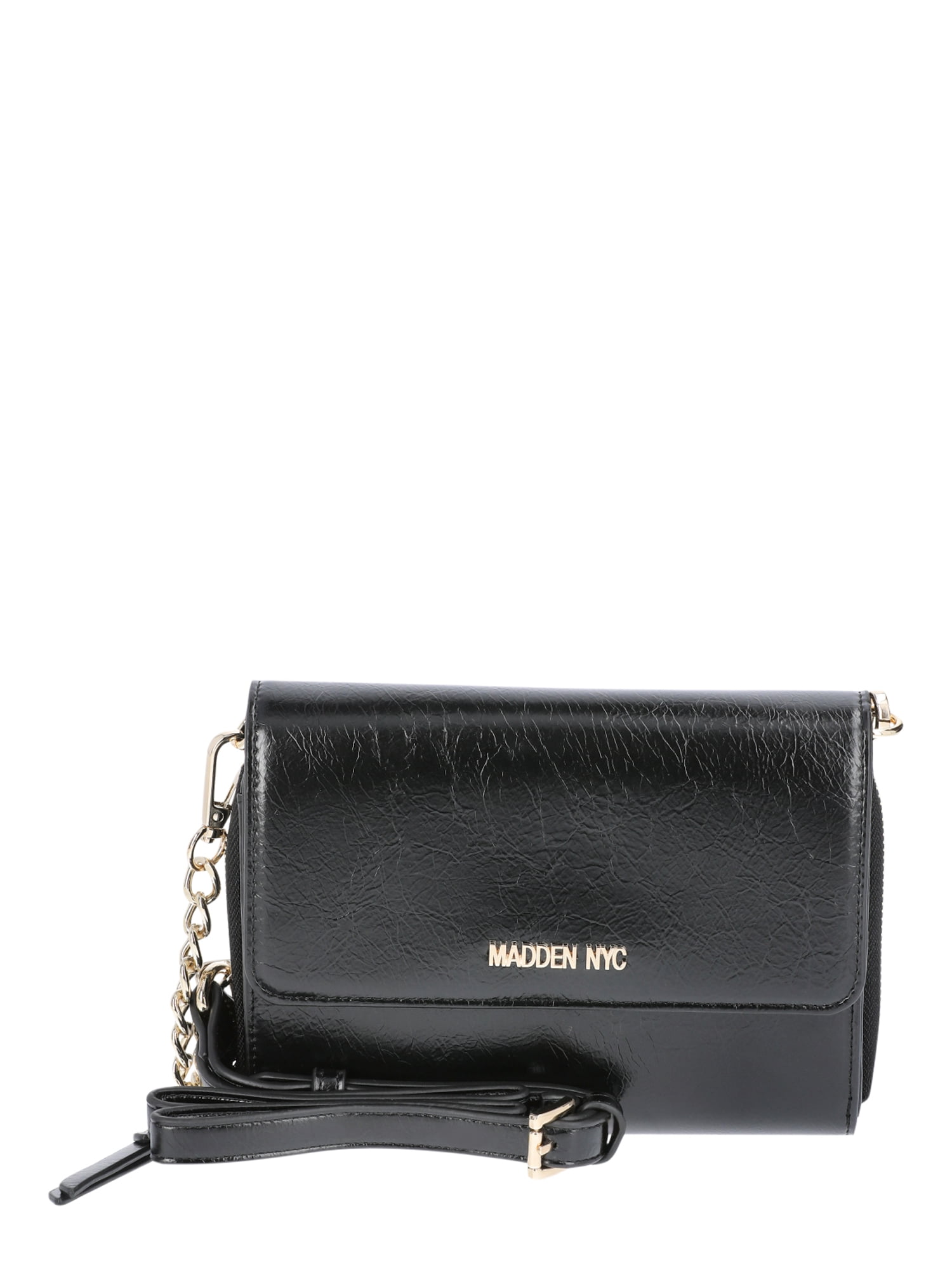Madden NYC Women's Wallet Chain Crossbody, Black