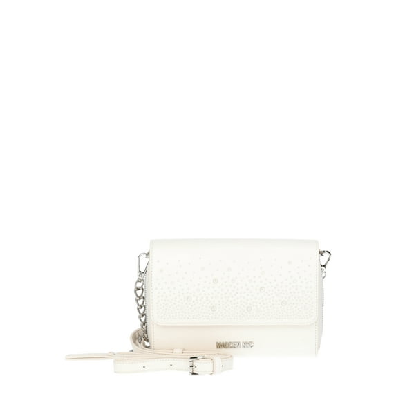 Madden NYC Women's Wallet Chain Crossbody, Off White