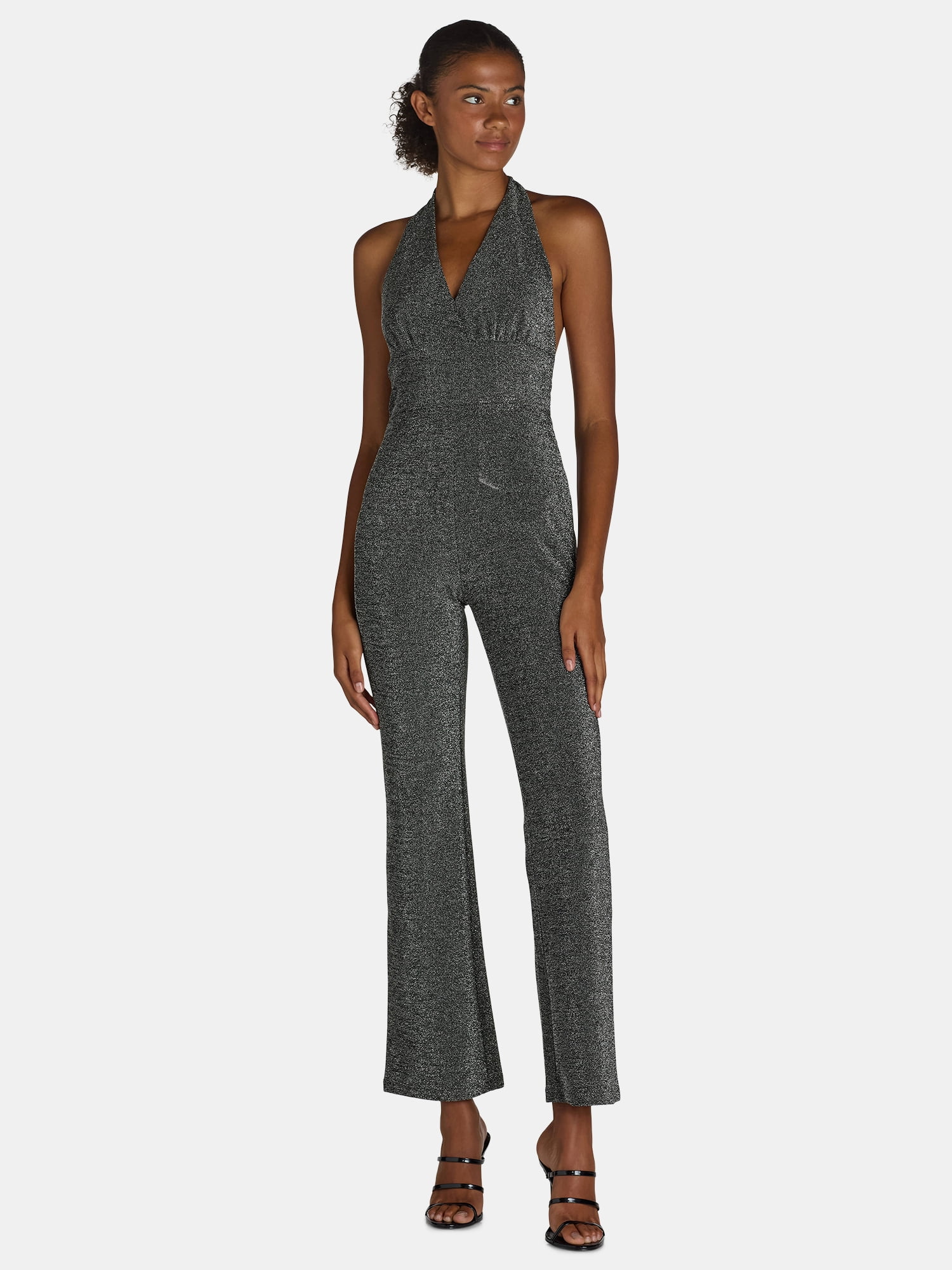 WHIZLIMITED x m&m 7STARS 美品 超希少XL Madden NYC Metallic Halter Jumpsuit - Flared Leg Jumpsuit