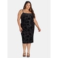 thumbnail image 1 of Madden NYC Women's and Women's Plus Velvet Burnout Midi Dress, Sizes XXS-4X, 1 of 4