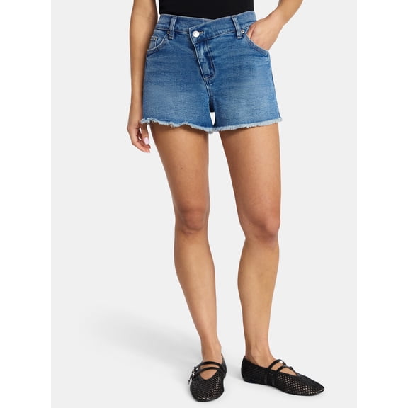 Madden NYC Women's X Waist Denim Shorts, Sizes XXS-XXL