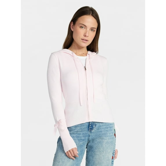 Madden NYC Women's Zip Up Sweater, Lightweight, Sizes XXS-XXL