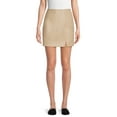 thumbnail image 1 of Madden Nyc Women's PU A-line Slit Skirt, 1 of 5