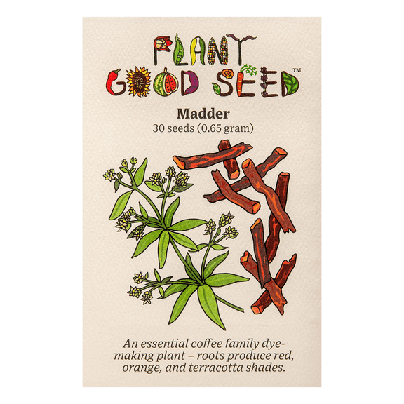Plant Good Seed Organic Madder Seeds for Planting: Natural Red Dye Plant, 30 Seed Packet