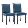 thumbnail image 1 of Maddie Home 34.25" Faux Leather Upholstered Dining Chair in Blue (Set of 2), 1 of 5