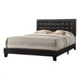 thumbnail image 1 of Maddie Home Mila Upholstered Tufted Panel Bed, Queen, Espresso, 1 of 4