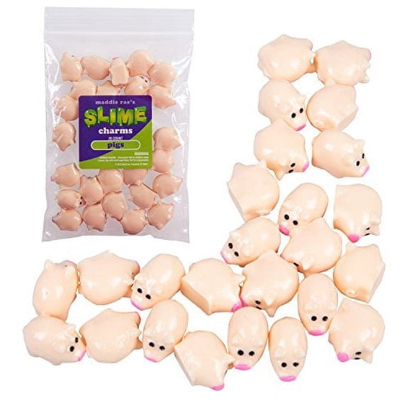 Maddie Rae's Arts & Crafts Charms, Pigs 25 pc Beads