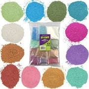 Maddie Rae's Slime Pearl Pigment Powder Extra Large 28g (1oz) Packs- 12 Mica Powder Colors - Great for Slime, Soap Making, Candle Making, Bath Bomb Dye Colorant
