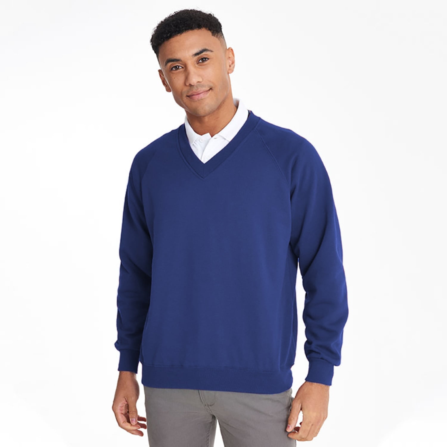 Maddins Mens Colorsure V Neck Sweatshirt