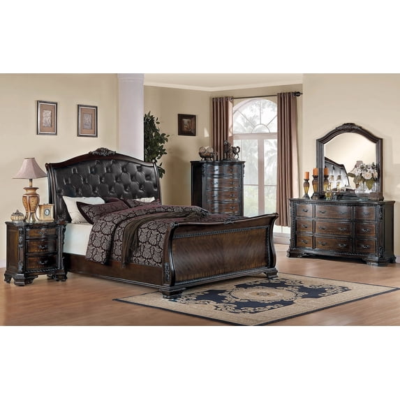 Maddison Brown Cherry Queen Bed