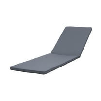 Maddison Outdoor Fabric Chaise Lounge Cushion, Dark Gray